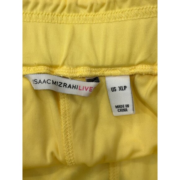 Isaac Mizrahi Live! Floral Lace Wide Leg Pants Yellow Sz XL Petite Bohemian - Picture 7 of 11